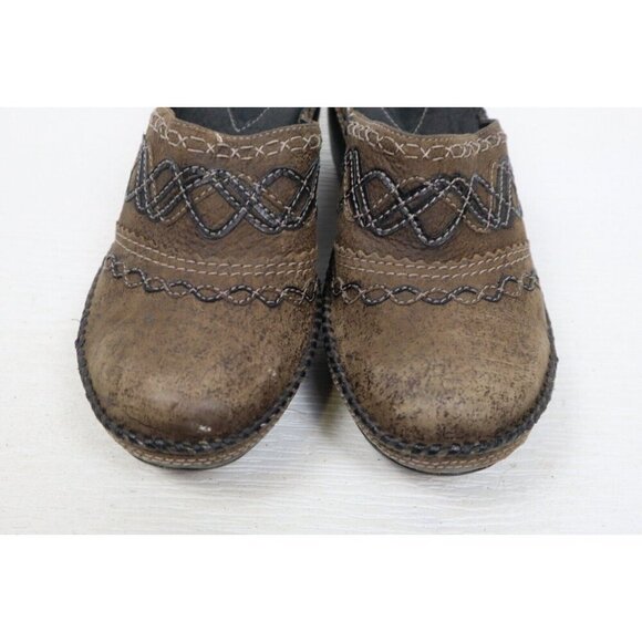 Clarks Brown Mules Distressed Leather Size 8. - Picture 4 of 5